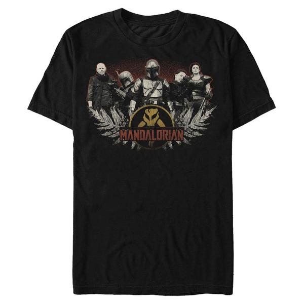 Aperçu: Star Wars - The Mandalorian - Skupina Vintage Crew - Homme T-shirt - Noir - Devant