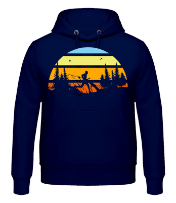 Mountain Run - Men's Hoodie - Navy - Front