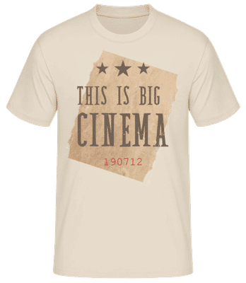 This Is Big Cinema - Männer Basic T-Shirt - Creme - Vorne