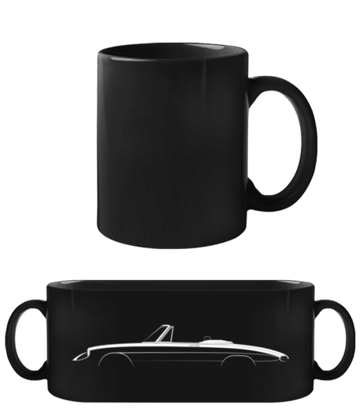 Aperçu: 'Alfa Romeo Spider 1966' Silhouette - Tasse Noire - Noir - Devant