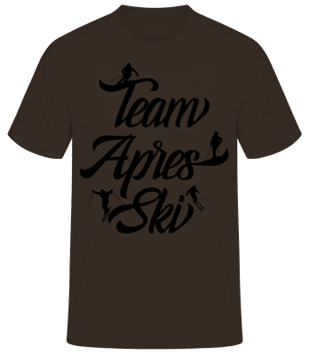 Team Apres Ski - Camiseta básica para hombre - Marrón - delante