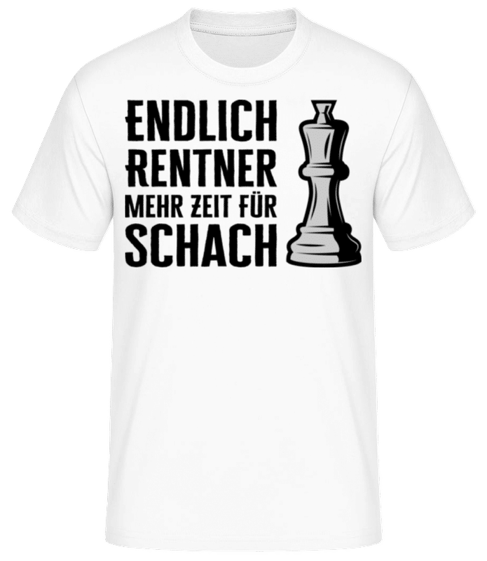 Vorschau: Endlich Rentner Mehr Zeit Für Schach - Männer Basic T-Shirt - Weiß - Vorne