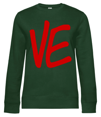 VE Red - Sweat-shirt standard pour femme - Vert bouteille - Devant