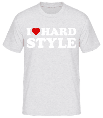 I Love Hard Style - Pánske basic tričko - Melírovo šedá - Predné