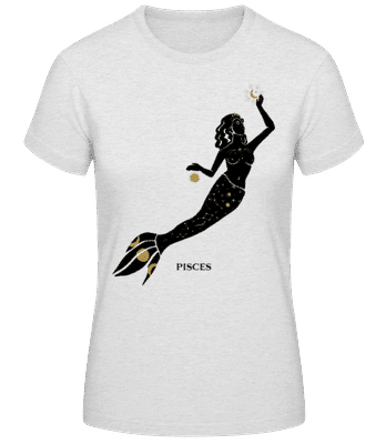 Female Zodiac Sign Pisces - Women's Basic T-Shirt - Heather grey - Front