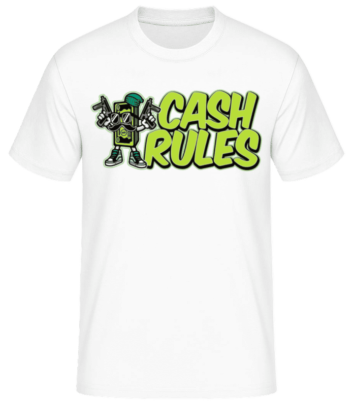 Preview: Cash Rules - Men's Basic T-Shirt - White - Front