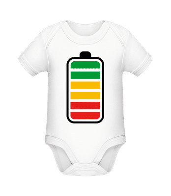 Batterie - Baby Bio Strampler - Weiß - Vorne