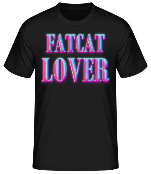 Aperçu: Inscription Fatcat Lover - T-shirt standard Homme - Noir - Devant