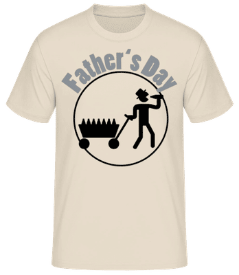 Father's Day Icon Letters - Männer Basic T-Shirt - Creme - Vorne
