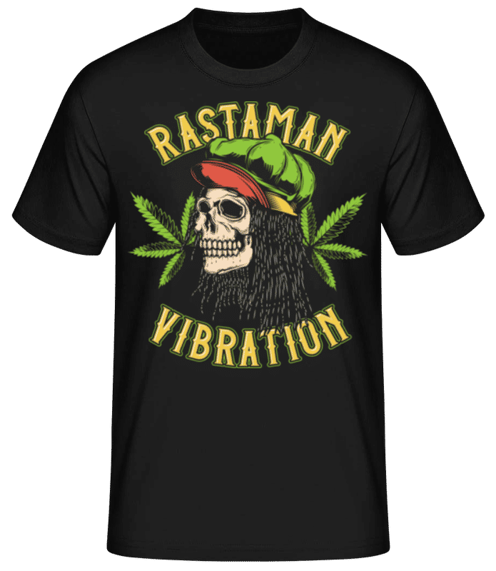 Vorschau: Rastaman Vibration - Männer Basic T-Shirt - Schwarz - Vorne