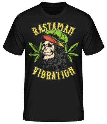 Rastaman Vibration - Men's Basic T-Shirt - Black - Front