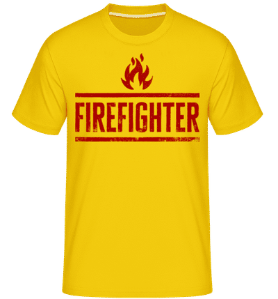 Firefighter -  Shirtinator Men's T-Shirt - Golden yellow - Front