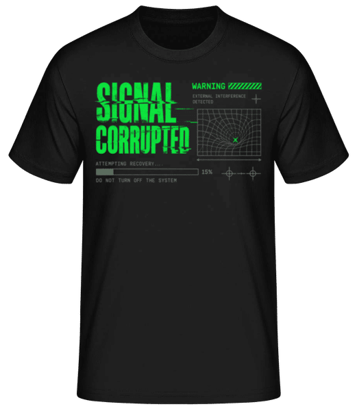 Vorschau: Y2K Signal Corrupted - Männer T-Shirt B&C - Schwarz - Vorne