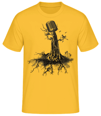 Mikrofon Baum - Männer T-Shirt B&C - Goldgelb - Vorne
