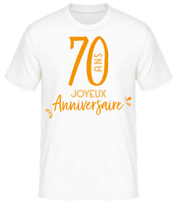 70 Ans Joyeux Anniversaire - T-shirt standard Homme - Blanc - Devant