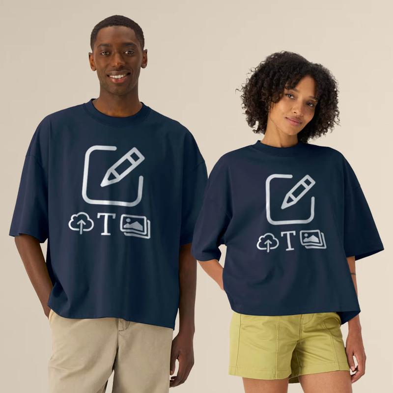Preview: Unisex Organic Boxy Stanley Stella T-Shirt - Navy