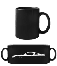 'Ford Mustang GT 2005' Silhouette - Taza negra - Negro - delante