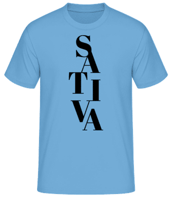 Cannabis Sativa - Camiseta básica para hombre - Azul claro - delante