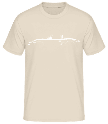 'Porsche Boxster (987)' Silhouette - T-shirt standard Homme - Crème - Devant