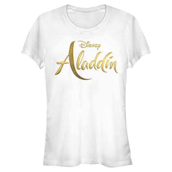 Aperçu: Disney - Aladin - Text Aladdin Live Action Logo - Femme T-shirt - Blanc - Devant