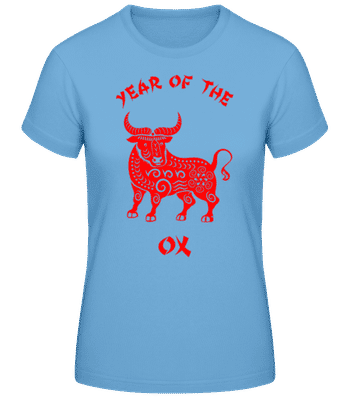 Chinese Zodiac Year Of The Ox - Frauen Basic T-Shirt - Hellblau - Vorne