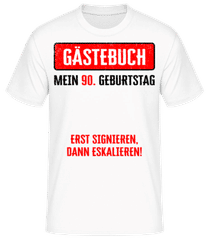 Gästebuch 90 Geburtstag · Männer Basic T-Shirt