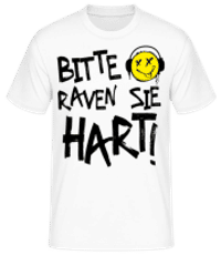 Bitte Raven Sie Hart - Männer Basic T-Shirt - Weiß - Vorne