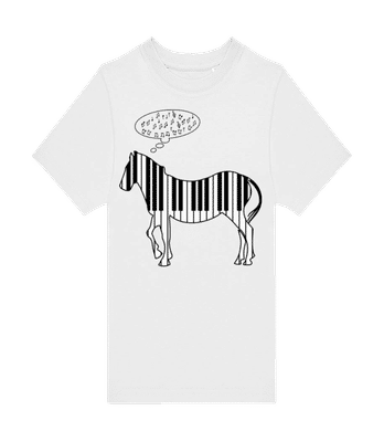 Piano Zèbre - T-shirt homme B&C - Blanc - Devant