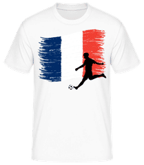 Französische Fahne Fußballer Pinsel · Männer Basic T-Shirt