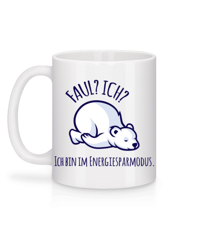 Vorschau: Ich Bin Im Energiesparmodus - Tasse - Weiß - Hinten
