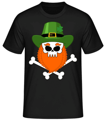 Irish Skull - Männer Basic T-Shirt - Schwarz - Vorne