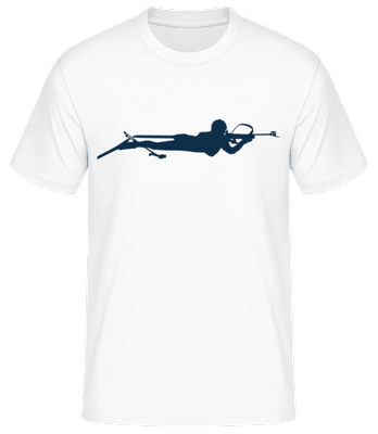 Biathlon enclin - T-shirt standard Homme - Blanc - Devant