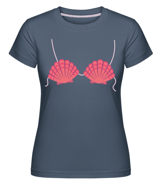 Aperçu: Bikini Coquillage -  T-shirt Shirtinator femme - Bleu denim - Devant