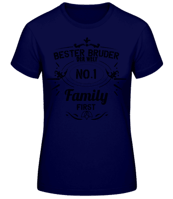 Bester Bruder - Frauen T-Shirt B&C - Marine - Vorne