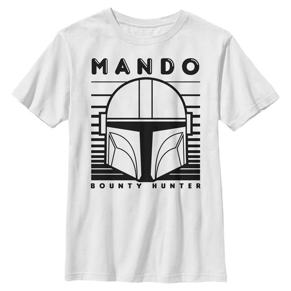 Aperçu: Star Wars - The Mandalorian - Skupina Mando 1 Color Simple - Enfant T-shirt - Blanc - Devant