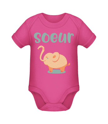 Âme Soeur 2 - Body manches courtes bio - Magenta - Devant