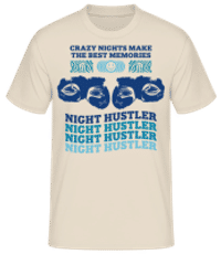 Night Hustler - Männer Basic T-Shirt - Creme - Vorne