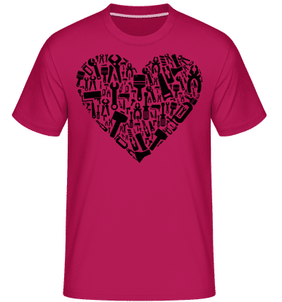 Love DIY Heart -  T-Shirt Shirtinator homme - Magenta - Devant