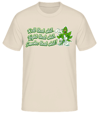Roll Light Smoke - Men's Basic T-Shirt - Cream - Front