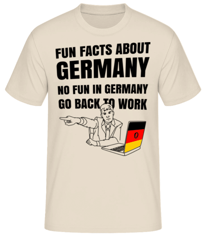 Preview: Fun Facts Germany - Men's Basic T-Shirt - Cream - Front