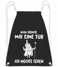 Man Bringe Mir Eine Tür - Turnbeutel - Schwarz - Vorn