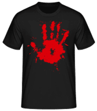 Empreinte De Main Sanglante - T-shirt standard Homme - Noir - Devant