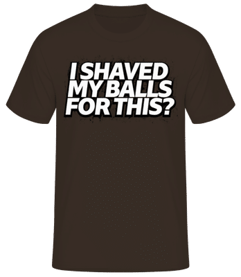 Oholil som Balls Pre Táto - Pánske basic tričko - Hnedá - Predné