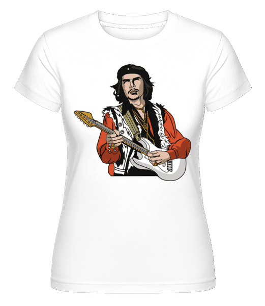 Aperçu: Che Guevara Hendrix -  T-shirt Shirtinator femme - Blanc - Devant