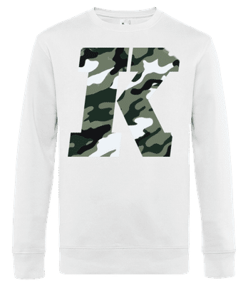 King Camouflage - Männer Standard Pullover - Weiß - Vorne