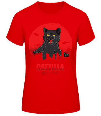 Catzilla - Dámské basic tričko - Červená - Napřed