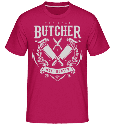 The Real Butcher -  Shirtinator Men's T-Shirt - Magenta - Front
