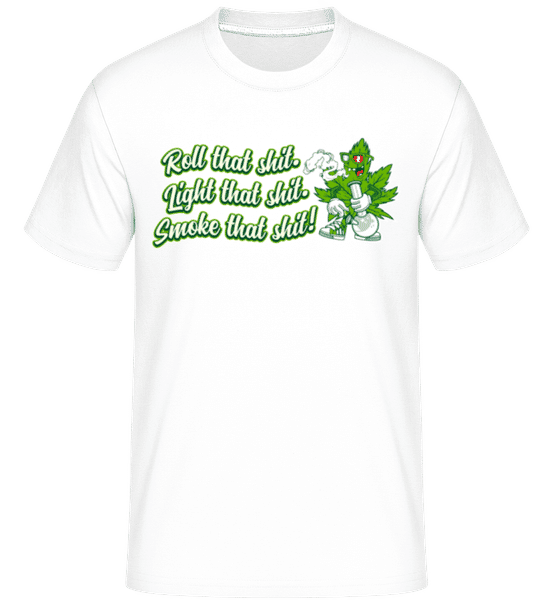 Aperçu: Roll Light Smoke -  T-Shirt Shirtinator homme - Blanc - Devant
