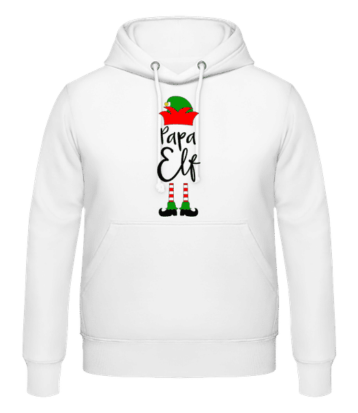 Aperçu: Papa Elf - Sweat à capuche Homme - Blanc - Devant