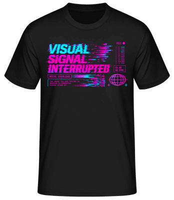 Y2K Visual Signal Interrupted - Männer T-Shirt B&C - Schwarz - Vorne